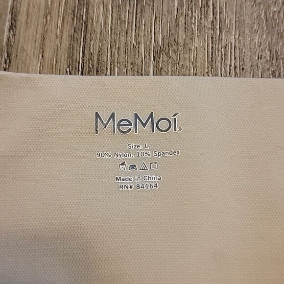 MEMOI Nude High Waist Body Shapewear Shorts ~ Stretchy ~ Sz L - Picture 3 of 4